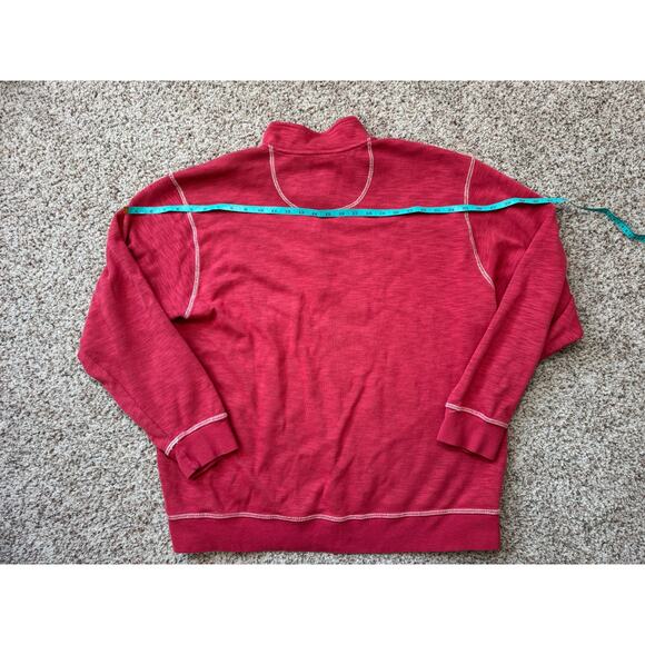 ORVIS  1/4 zip pullover size XL Red sweater/Sweatshirt, Pima Cotton Blend - Picture 9 of 10